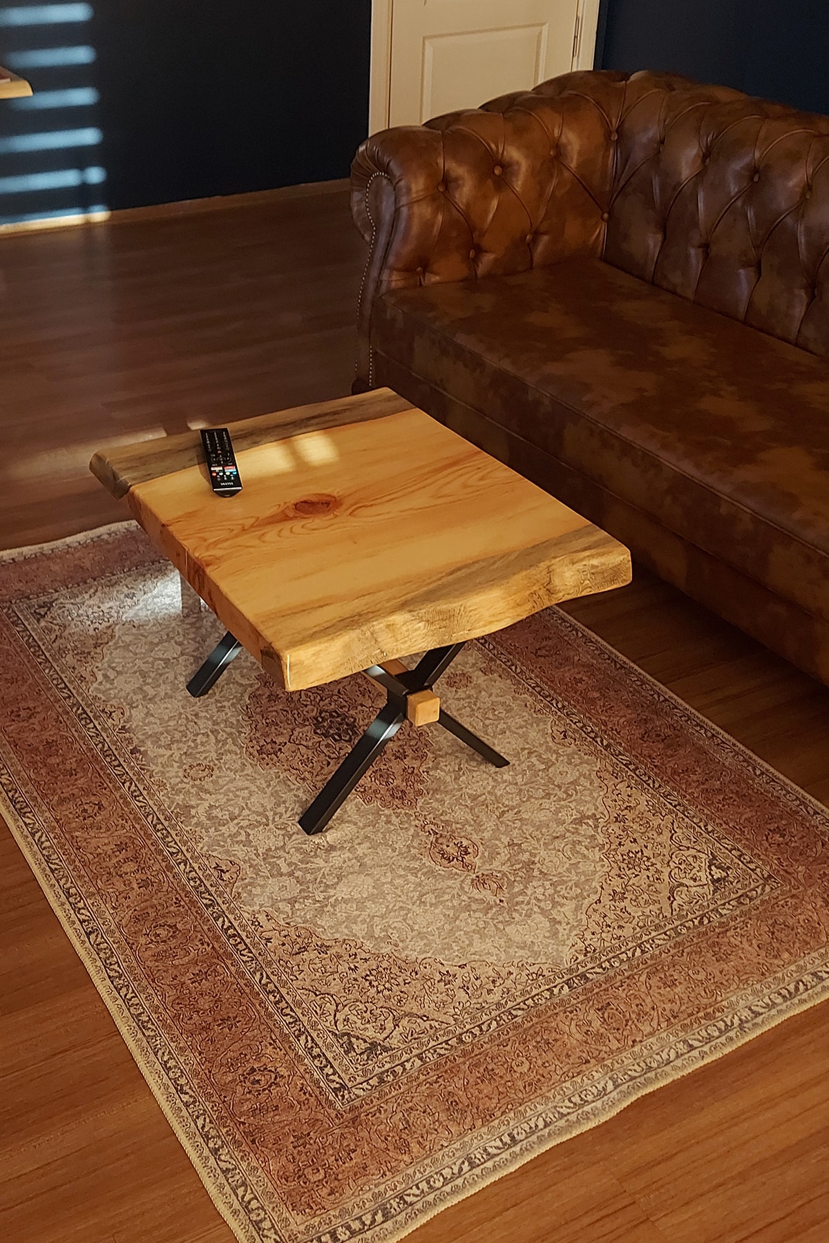 Verda concept Yekpare Yerli Çam Ağacı! 60x75 cm Doğal Masif Orta Sehpa