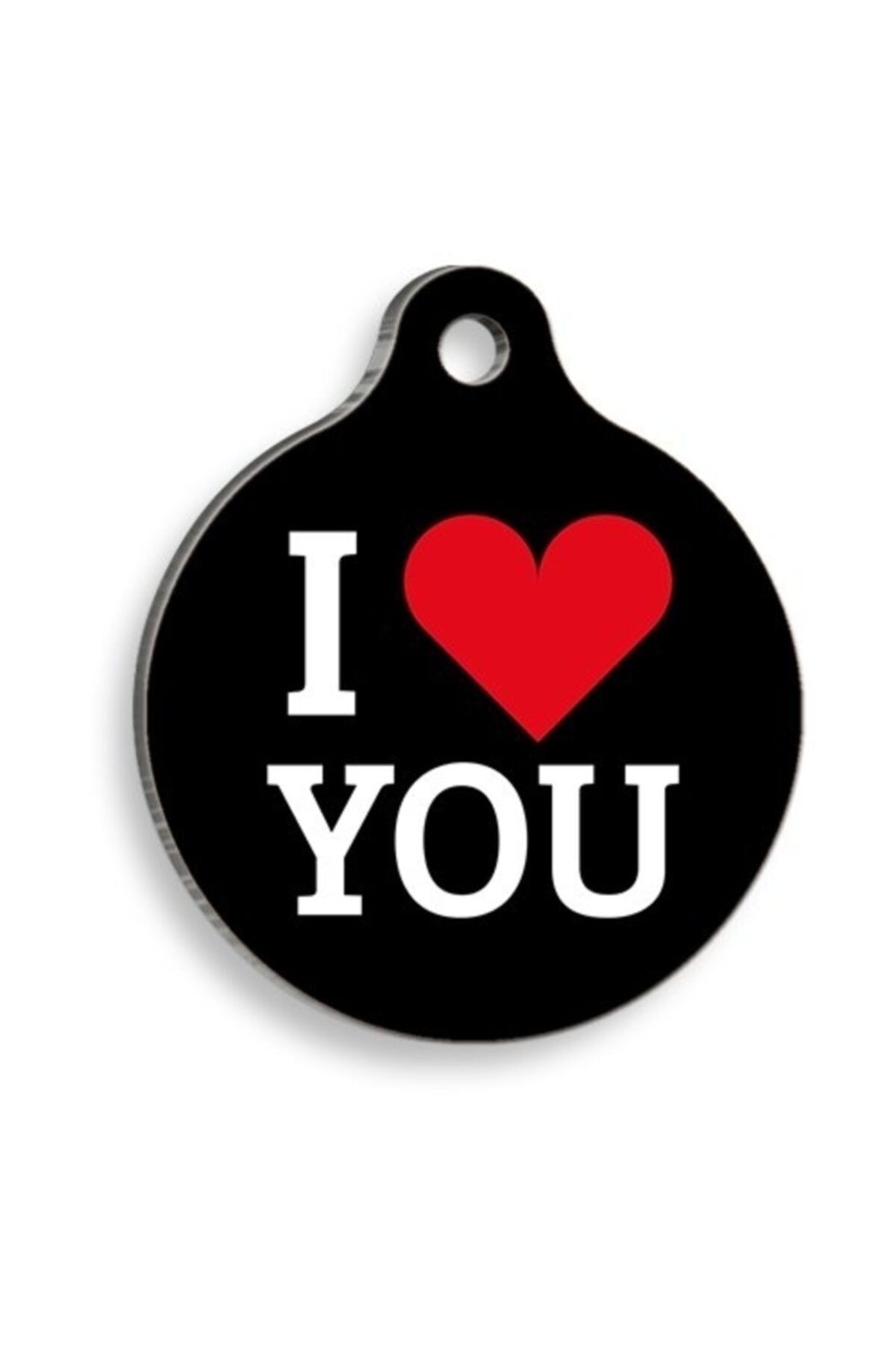 altın pati I Love You Yuvarlak Kedi Ve Köpek Künyesi
