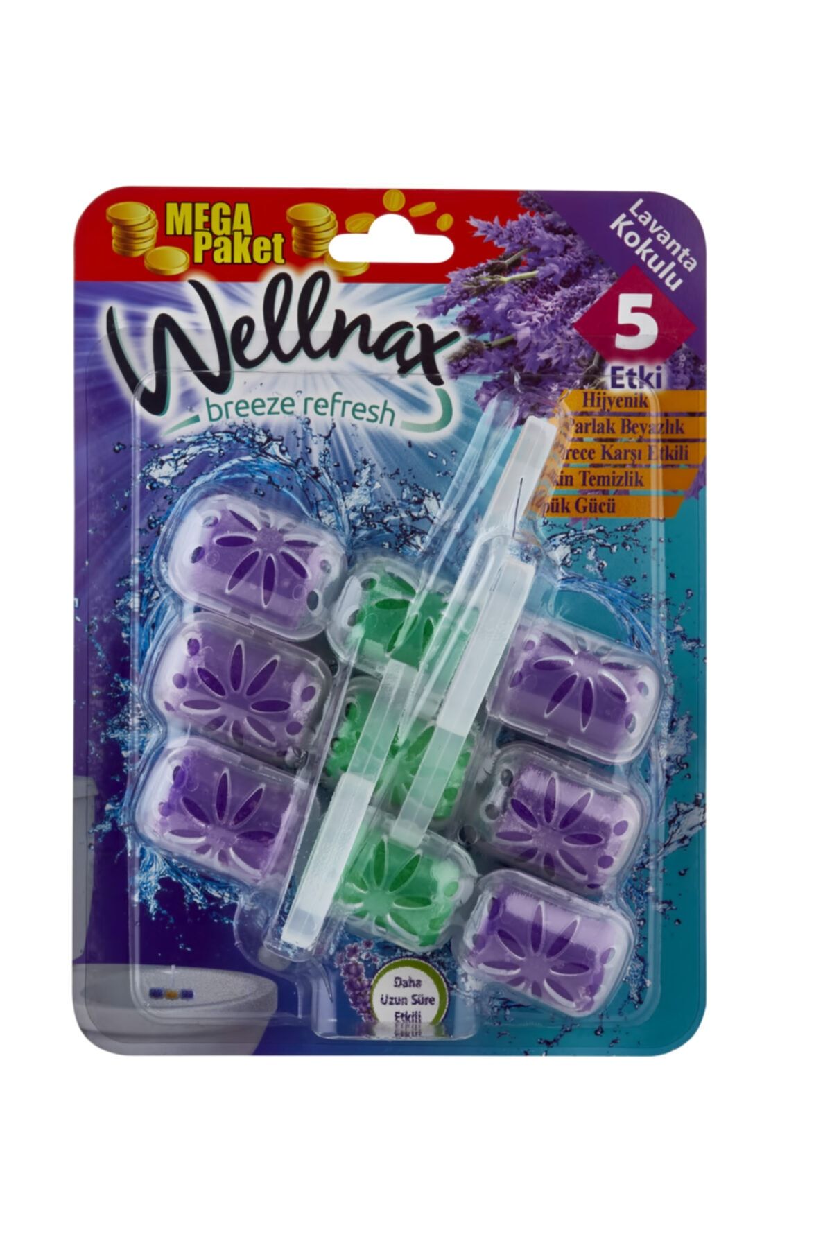Wellnax Wc & Klozet Blok Lavanta Tazeliği Mega Paket Mor\