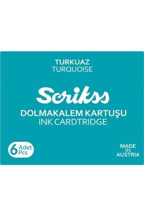 Scrıkss Dolmakalem Kartusu Turkuaz 6 Lı Image 0