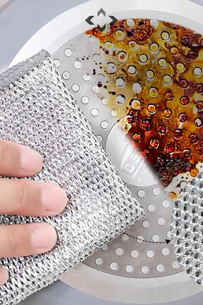 6 Adet Tel Bulaşık Bezi Çizmez Bulaşık Teli Çelik Bez 20x20 Çift Katmanlı Image 5