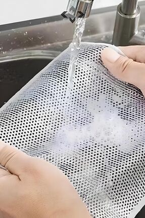 6 Adet Tel Bulaşık Bezi Çizmez Bulaşık Teli Çelik Bez 20x20 Çift Katmanlı Image 6