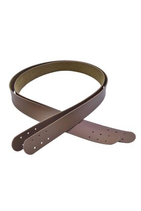Çift Dikmeli Çanta Sapı Koyu Kahve 70 Cm Image 0