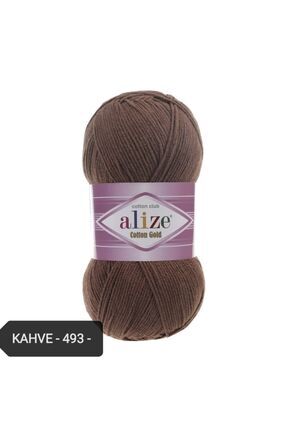 Cotton Gold Amigurumi Ipi 100 gr El Örgü Ipi Pamuk Akrilik 493 Kahve Örgü Ipi Image 0