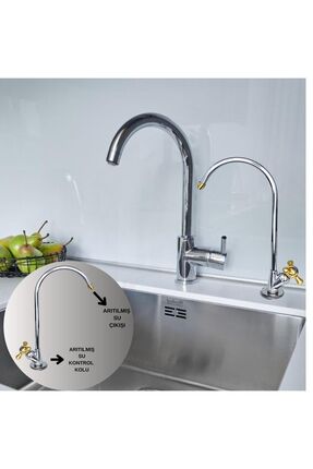 STANDART YILDIZ MODEL SU ARITMA MUSLUĞU(ALTIN RENK DETAYLI) Image 0