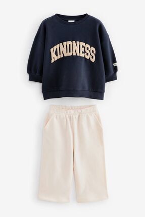 Oversize Sweatshirt Ve Jogger Kız Çocuk Takımı Image 0