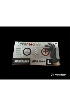 Siyah Nitril Pudrasız Plus Eldiven Large ( Ekstra Kalın 5 gram ) 50 Adet Image 0