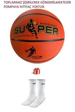 Basketbol Topu 7 Numara İç Dış Mekan Turuncu Basketbol Topu ( Hediyeli ) Image 0