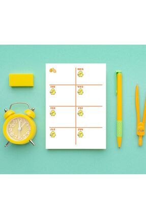 Sevimli Hayvan Desenli Haftalık Planlayıcı Notepad/Memopad/To Do List/Defter/ A6 Image 0