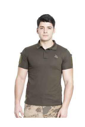 KISA KOL POLO YAKA TAKTİK T-SHIRT Image 0