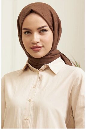 Bambu Kraş Şal Modeli Kahverengi Image 0