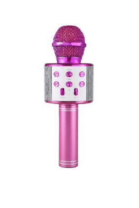 Karaoke Mikrofon Dahili Hoparlörlü Usb Flash Tf Kart Destekli Ses Değiştirme Efektli Çocuk Mikrofonu Image 0