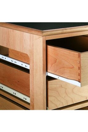 Klasik Kızaklı Dolap Çekmece Rayı Beyaz 30 Cm (VİDA DAHİL DEĞİL) Image 1