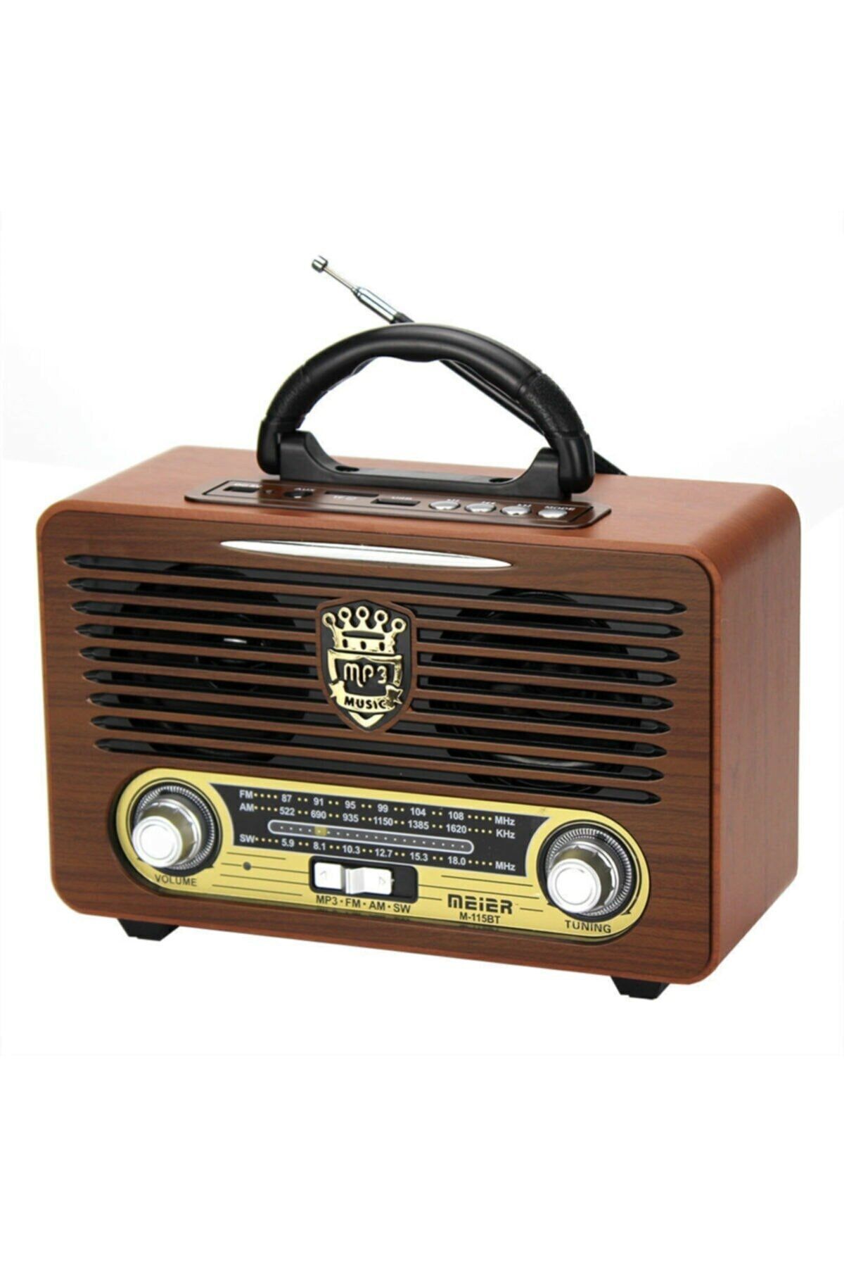 Jollygraf Nostaljik Eski Görünümlü Radyo, Bluetooth Şarjlı Fm Aux Radio