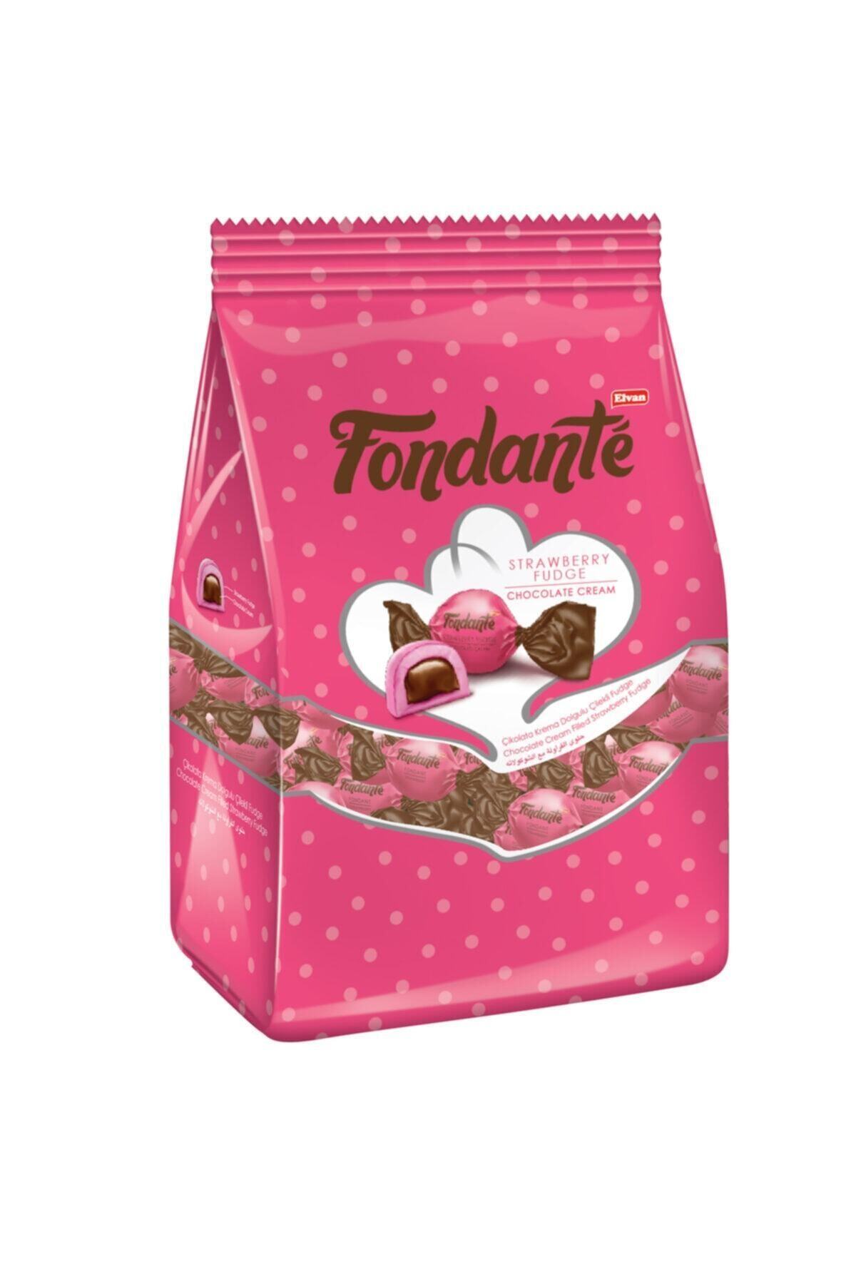 Fondante Çilekli Fudge Çikolata Kremalı 1000 Gr. (1 POŞET) - - Ikramlık Çikolata
