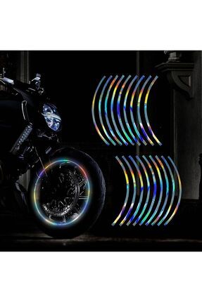 Hologram Tekerlek Şerit Moto Araba Uyumlu Oto Aksesuar Motorsiklet Aksesuar Sticker Image 0
