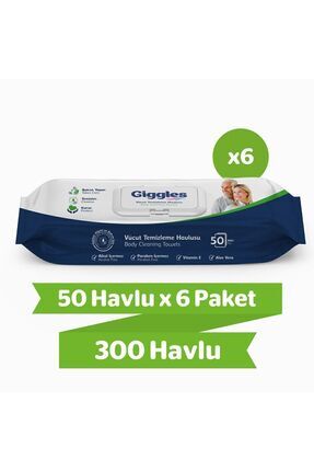 Vücut Temizleme Havlusu 50'li 6 Paket 300 Havlu Image 0