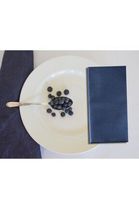 Meyart Lacivert Kumaş Dokulu Airlaid Servis Peçetesi 40x40 1/8 Kitap Katlama 50'li Paket Image 0