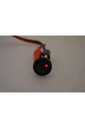5 Adet Yuvarlak Kırmızı Ledli Elektrik Anahtarı 1-0 Işıklı Rocker 12V Image 3