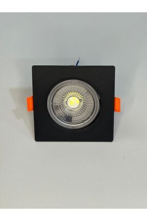 6 Watt Led Spot Kare Siyah Kasa 3500K Sarı Işık Image 0