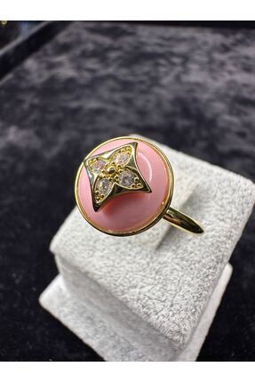 L.V MARKA MODEL PEMBE ÇELİK YÜZÜK Image 0