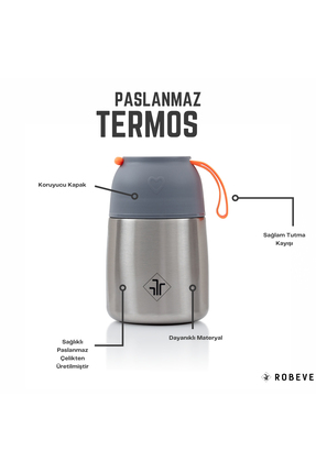 450ML Bebek Mama Saklama Termosu Vakumlu Çift Taraflı Termos Image 1