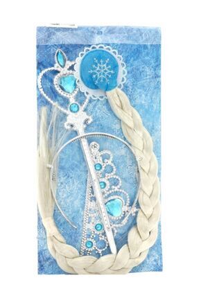 Frozen Elsa Saç Taç ve Asa Seti Image 0