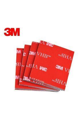 50x50x1mm Yedek Güçlü Çift Taraflı Vhb Bant Die Cut Kesim (4 ADET) Image 0