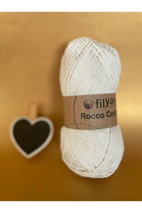 Rocco Cotton Koton Pamuk 100 Gr Amigurumi Punch El Örgü Ipligi - Ekru Renk Image 0