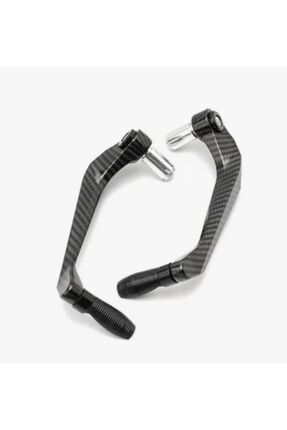 Universal Motosiklet Manet Koruma Siyah Renk Karbon Desen Image 1