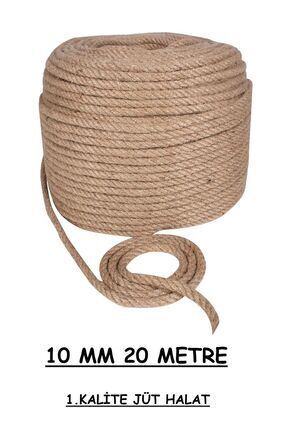 Jüt Halat 10 Mm 20 Metre Ip Halat Hasır Ip Dekor Ipi Jüt Kendir Jüt Çuval Ipi Image 0