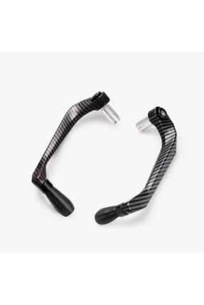 Universal Motosiklet Manet Koruma Siyah Renk Karbon Desen Image 2