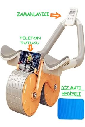 Sayaçlı Mekik Aleti Spor Aleti Dirsek Destekli Dijital Ekran Karın Egzersiz Fitness Tekerleği Image 4