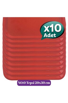 10adet 20x30 No0 Fast Food Tepsisi - , Servis Tepsisi , - Sunum Tepsisi, 20*30 , Küçük Boy Image 0