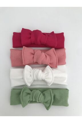 4’lü Bebek Bandana Yenidoğan, Hediyelik Seti, Çocuk Bandana, Bebek Bandana, Yumuşak Bandana Image 0