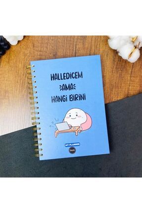 Halledicem Ama Hangi Birini Tasarımlı Çizgisiz Spiralli Defter Image 0