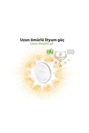 Batteries CR2032 Lityum Düğme Pil, 3 Volt, 5'Li Kart Image 3