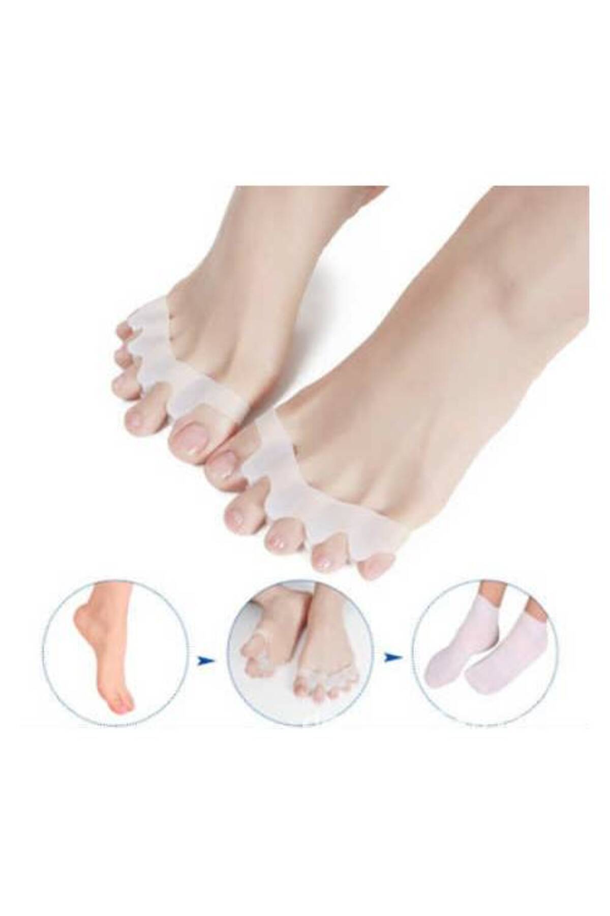 غلتک سیلیکونی جداکننده پا 5 انگشتی جداکننده هالوکس والگوس