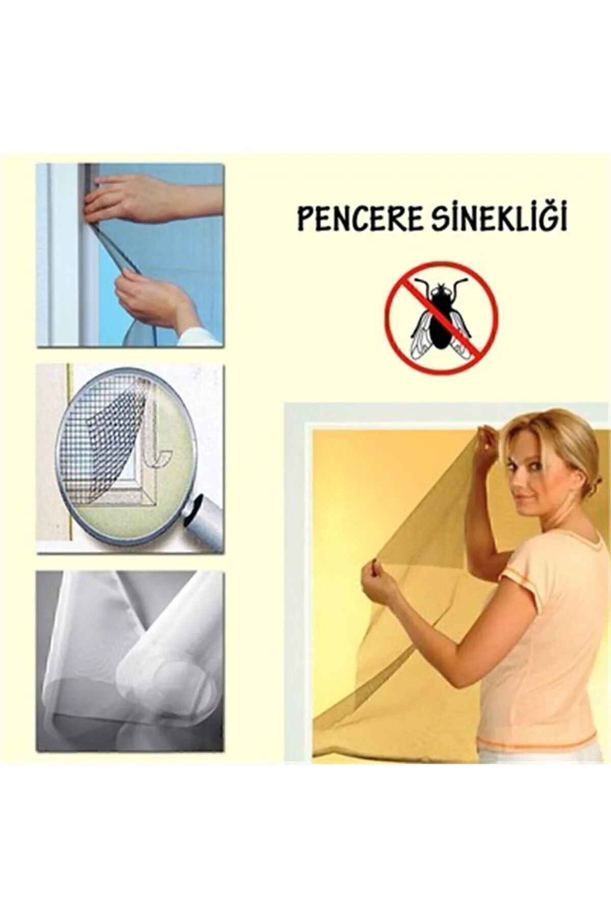 150x130 سانتی متر 5 متر پنجره نوار چسب پنجره Fly repellent پرده پرده