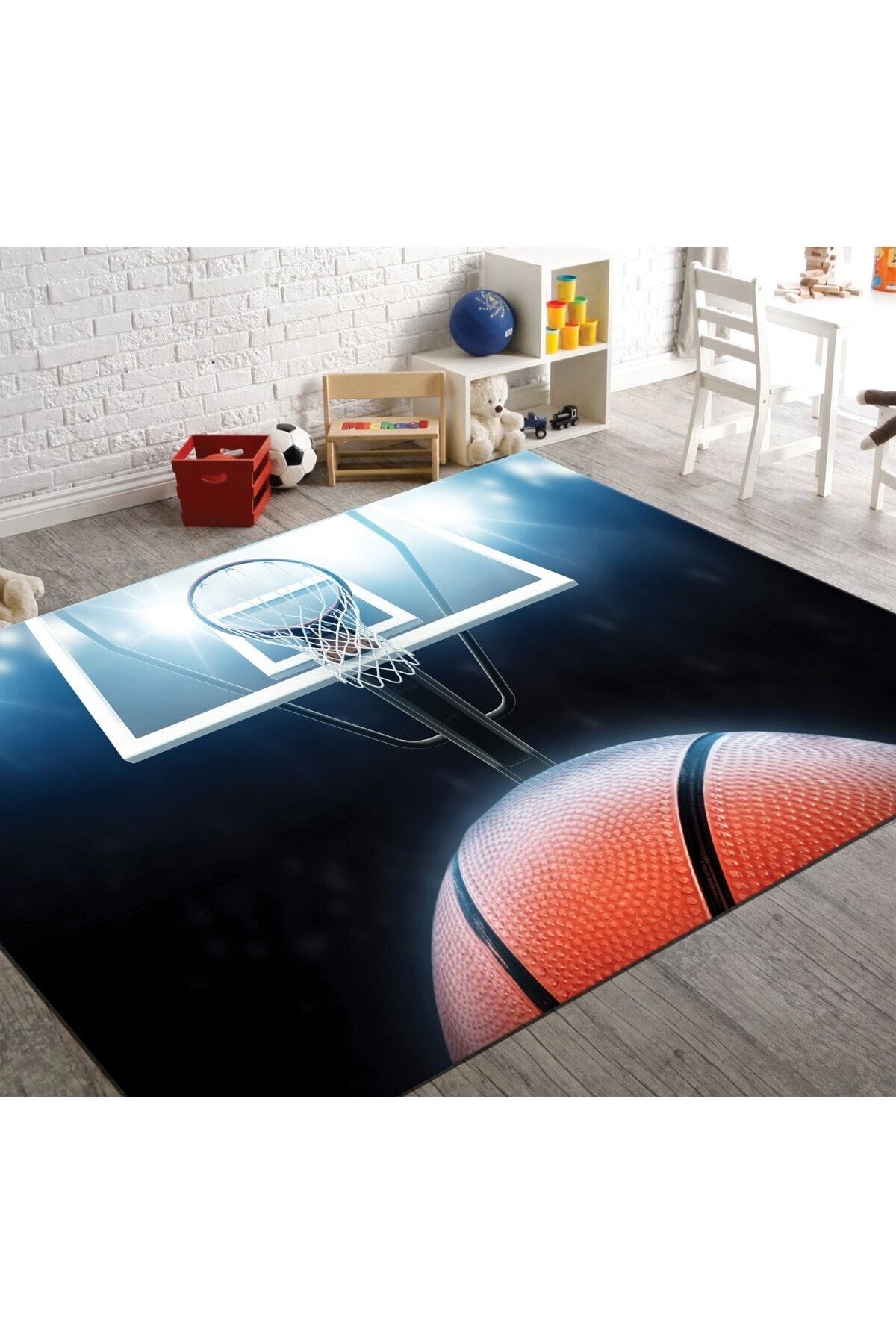 KİPARİS Basketbol 2 Desen Kaymaz Taban Genç Odası Halısı