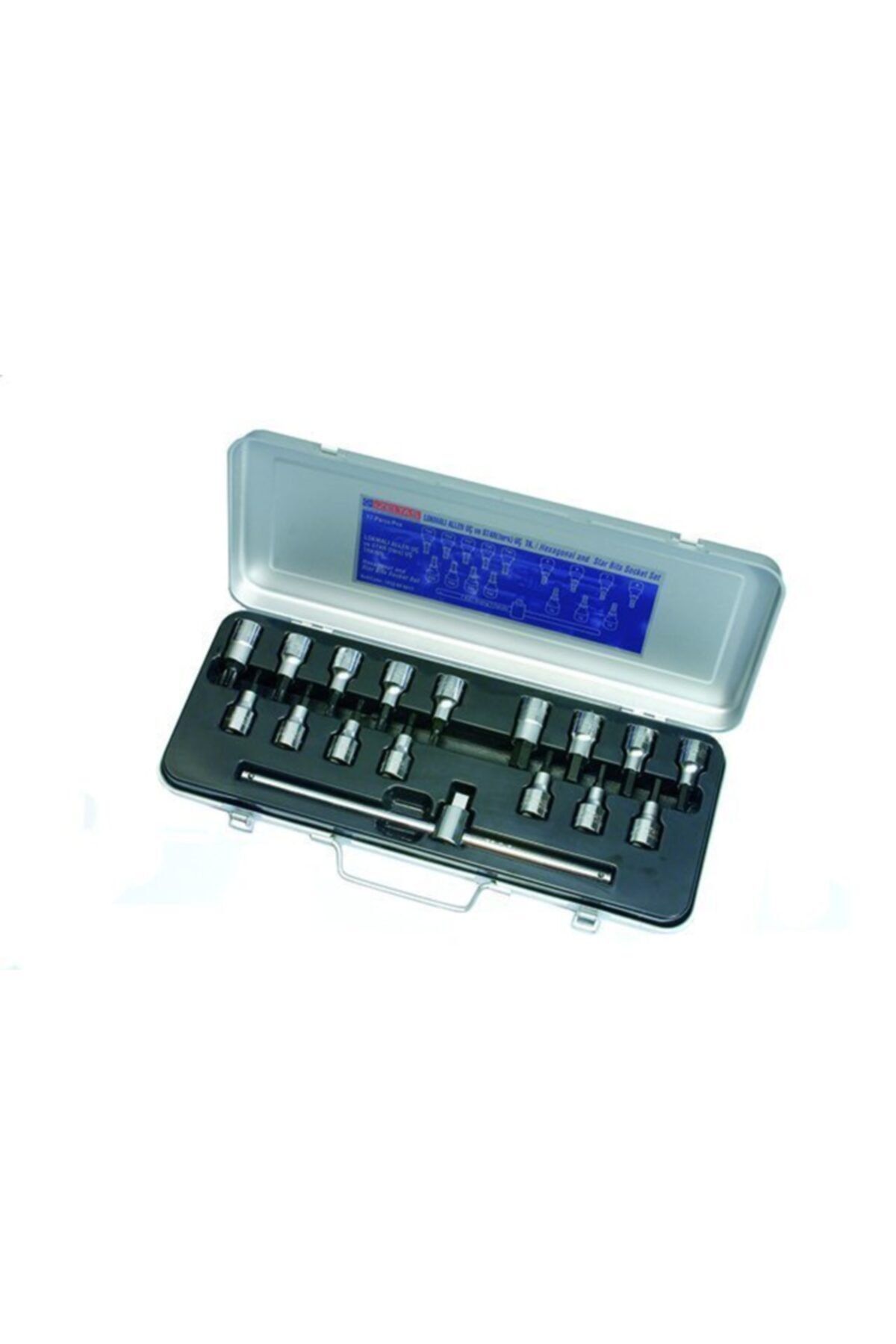 İzeltaş 1/2'' Lokmalı Allen Uç Ve Star (tork) Uç Takımı 17 Parça
