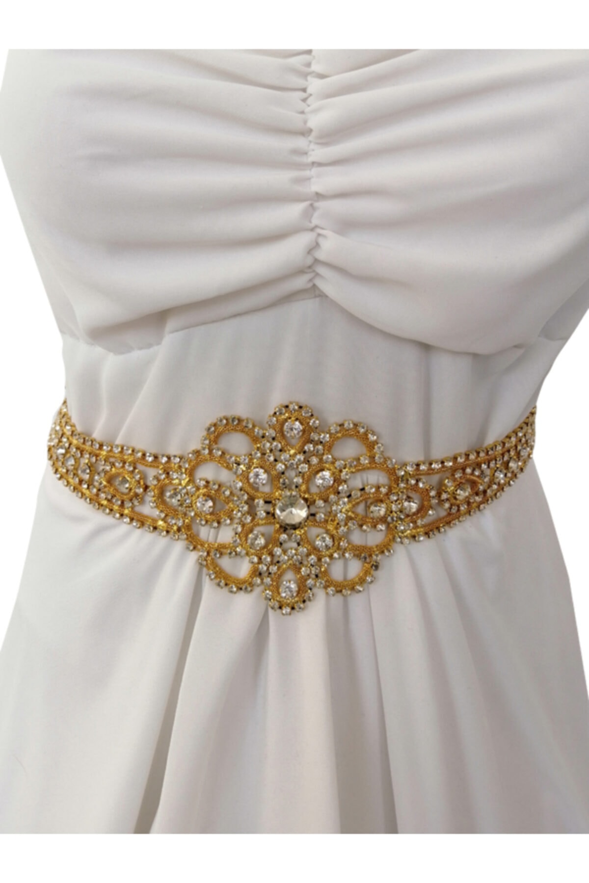 Erhan Özler Classics Kadın Gold Papatya Desen Metal Kemeri