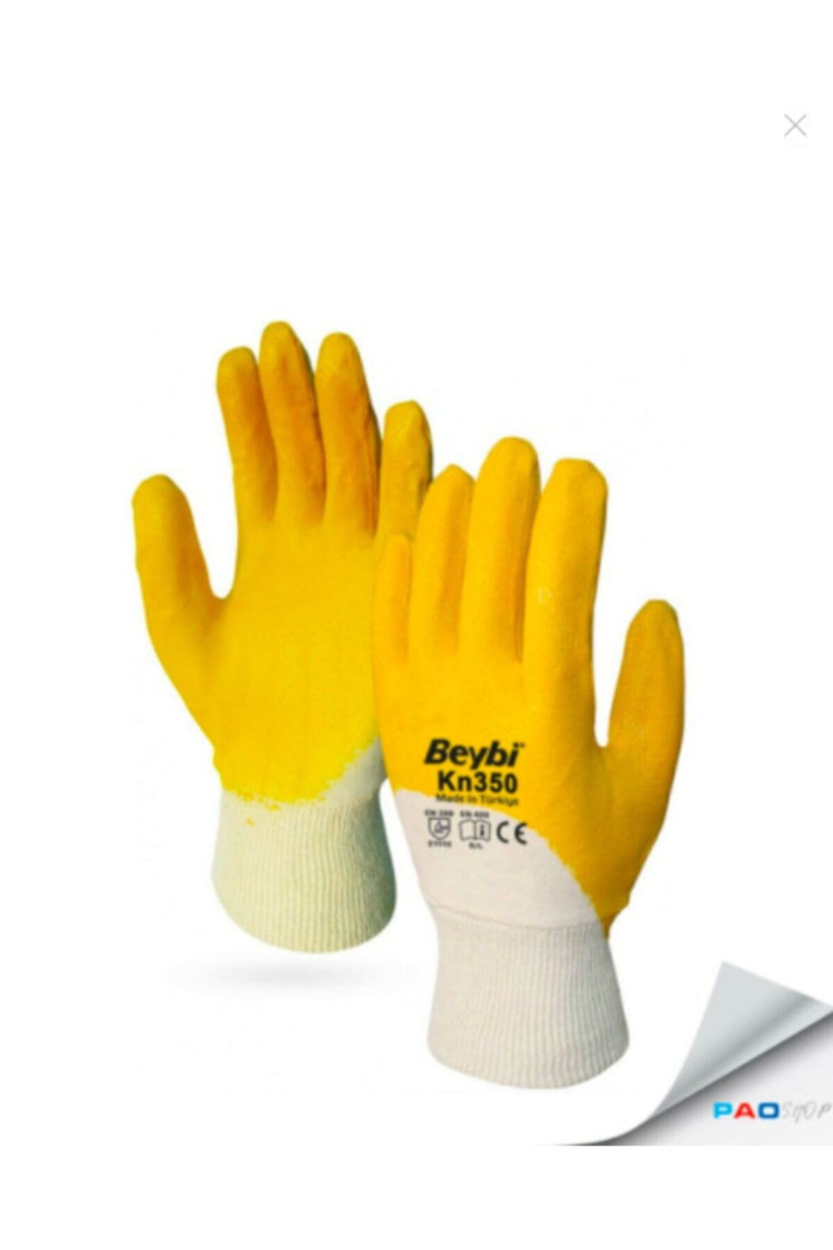 Beybi Nitril Kaplı Pamuk Eldiven Kn350 - 10 Numara - (24 ÇİFT)