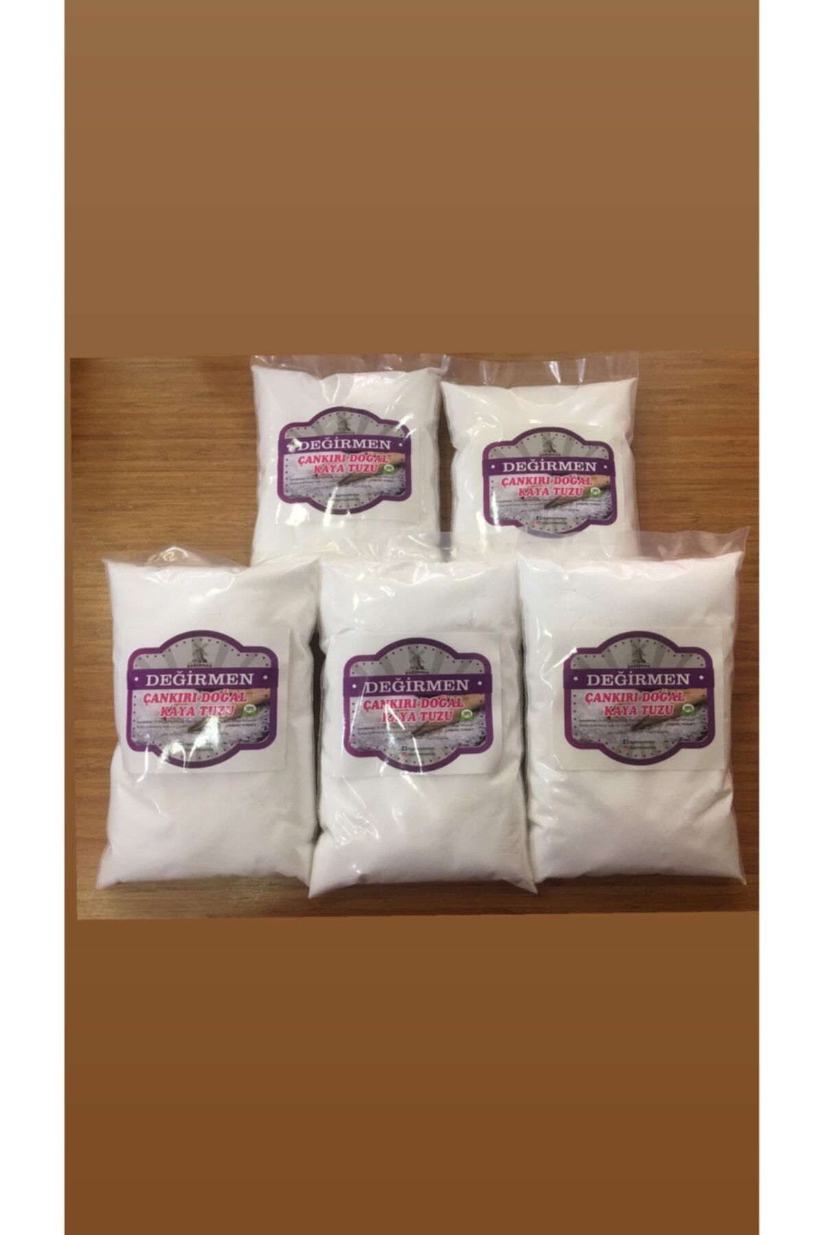 Değirmen Çankırı Kaya Tuzu (DOĞAL) Öğütülmüş 5 Kg.