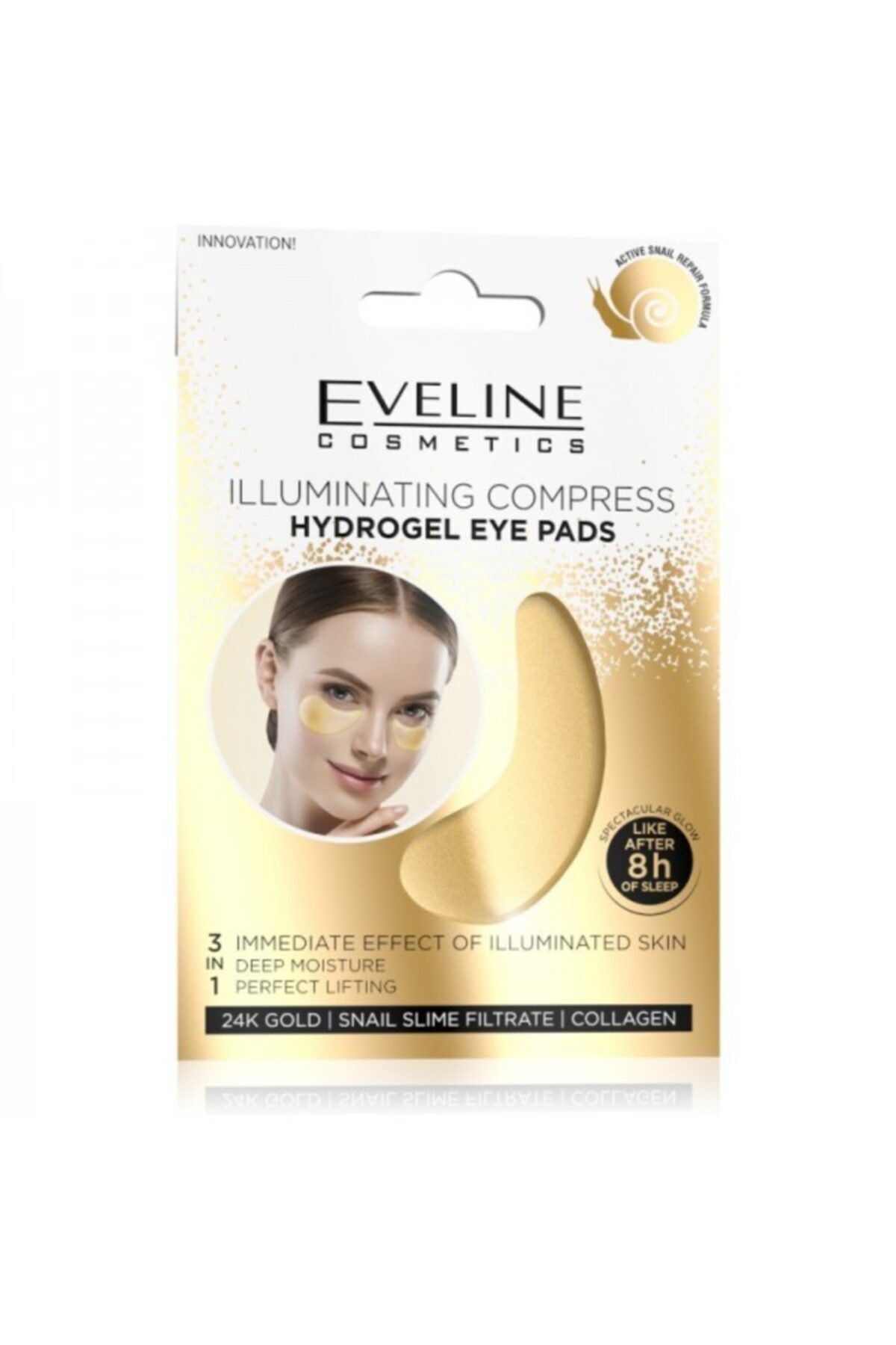 Eveline 24k Altın- Sıkılaştırıcı Hidrojelli Gözaltı Pedi 3ü1arada