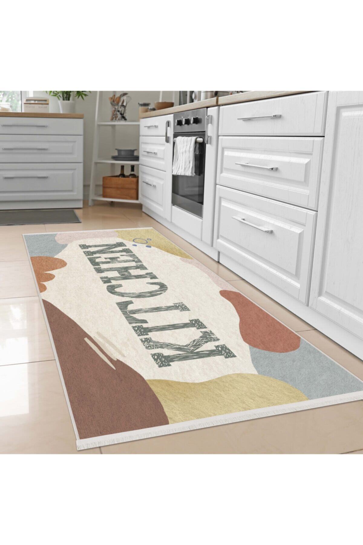 Liv Halı Modern Mutfak Halısı Tekstil Dokuma Taban Kaydırmaz Liv4171