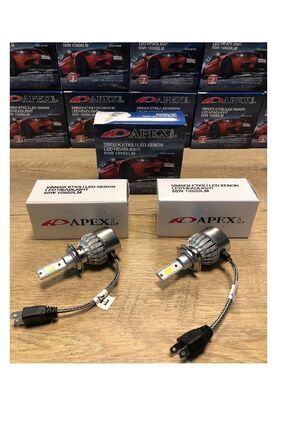 H7 Beyaz Led Xenon Far Ampulü Şimşek Etkili Güçlü Işık Gücü Image 0