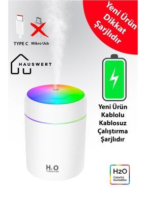 Şarjlı Humidifier 300ml Ml Hava Nemlendirici Buhar Makinesi Ve Aroma Difüzörü Image 0