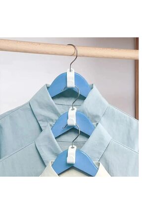 Askı Aparatı 20 Adet Dolap Içi Düzenleyici Gömlek Elbise Giysi Askı Kancası Askı Çoklayıcı bluvex Image 5