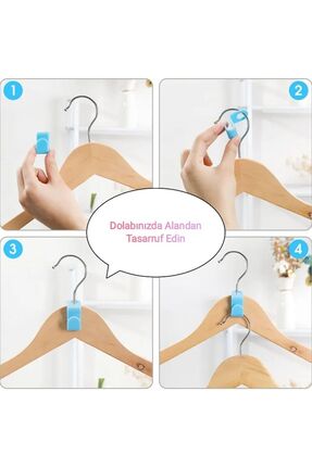 Askı Aparatı 20 Adet Dolap Içi Düzenleyici Gömlek Elbise Giysi Askı Kancası Askı Çoklayıcı bluvex Image 1